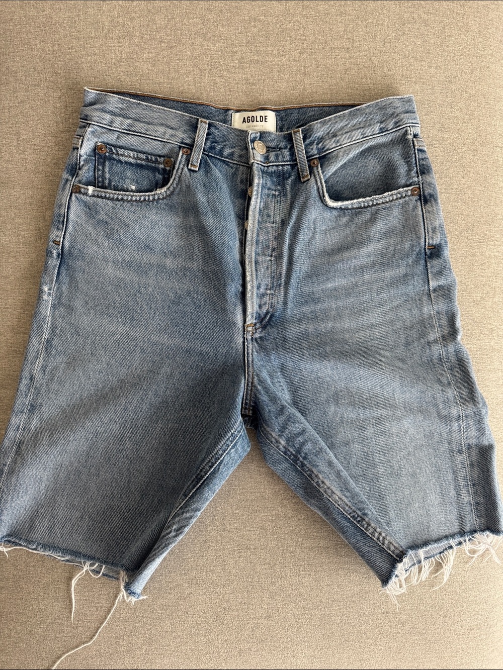 Agolde 90s pinch waist Cutoff Denim Shorts